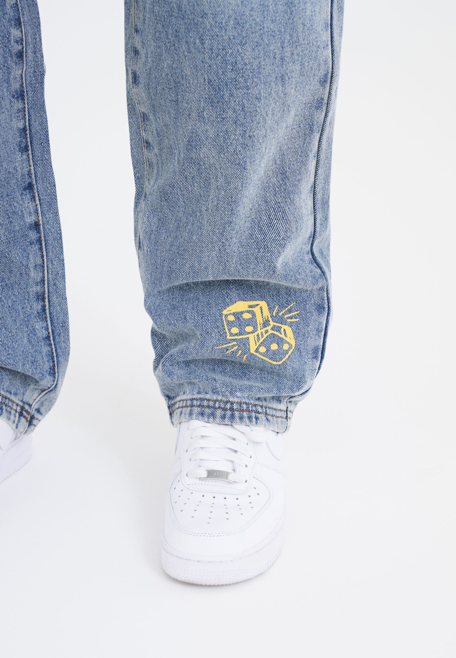 Womens Born-Wild Relaxed Fit Denim Trousers Jeans - Bleach - Image 6