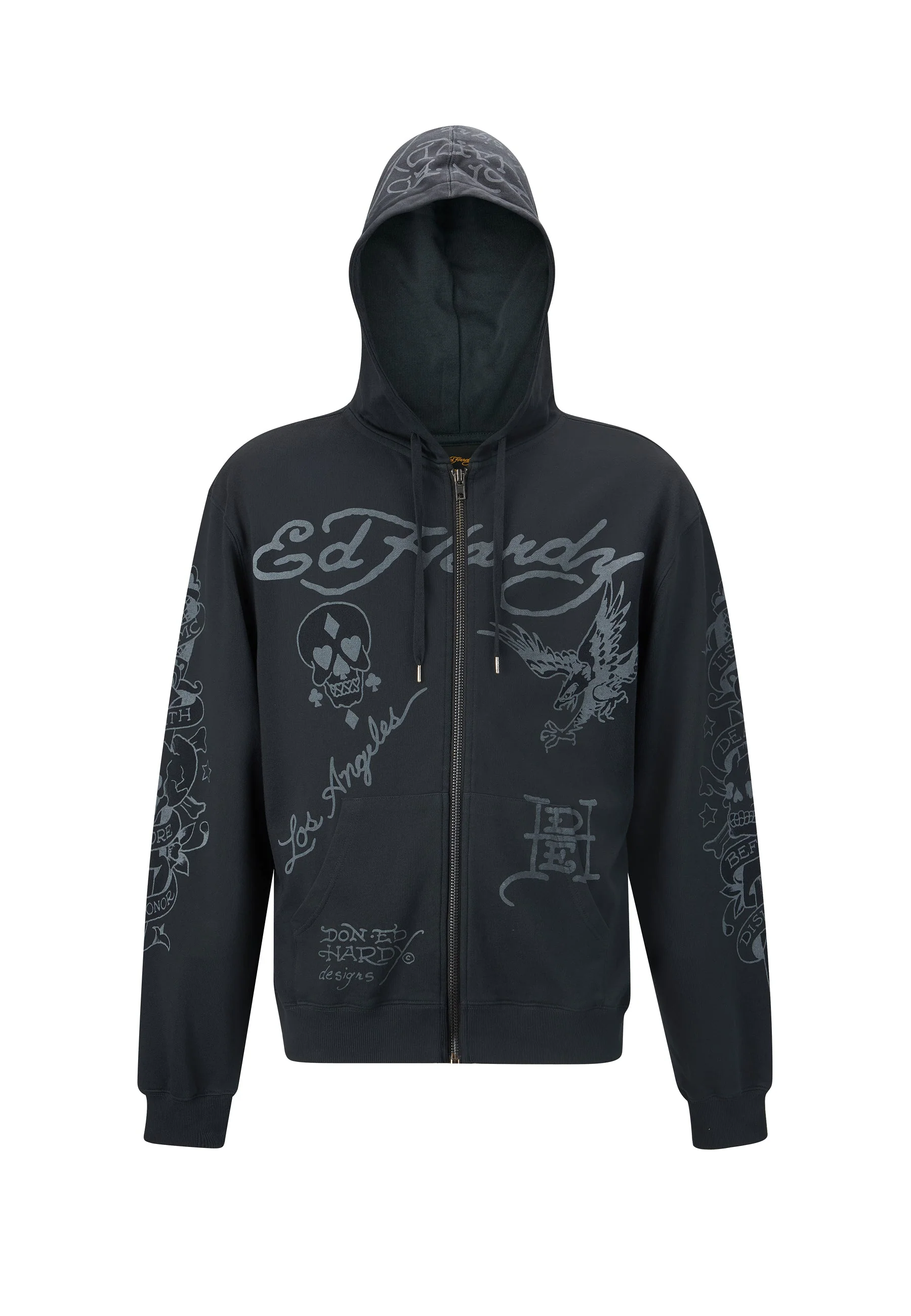 Mens Death-Before Mono Hoodie - Black - Image 6