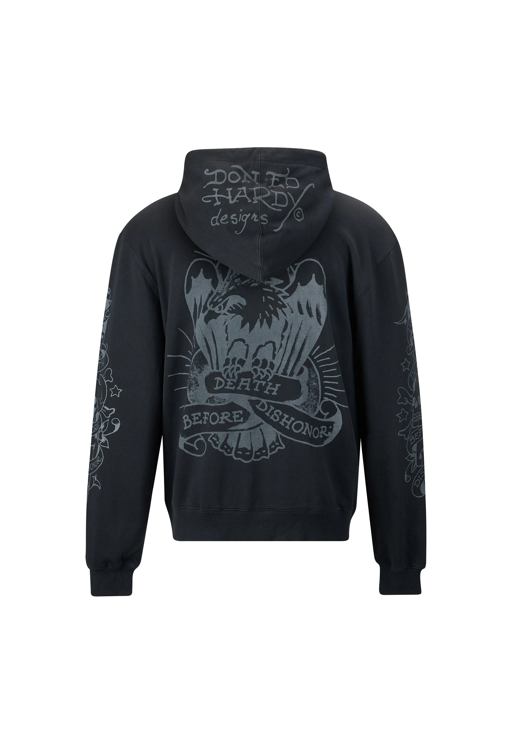 Mens Death-Before Mono Hoodie - Black - Image 7