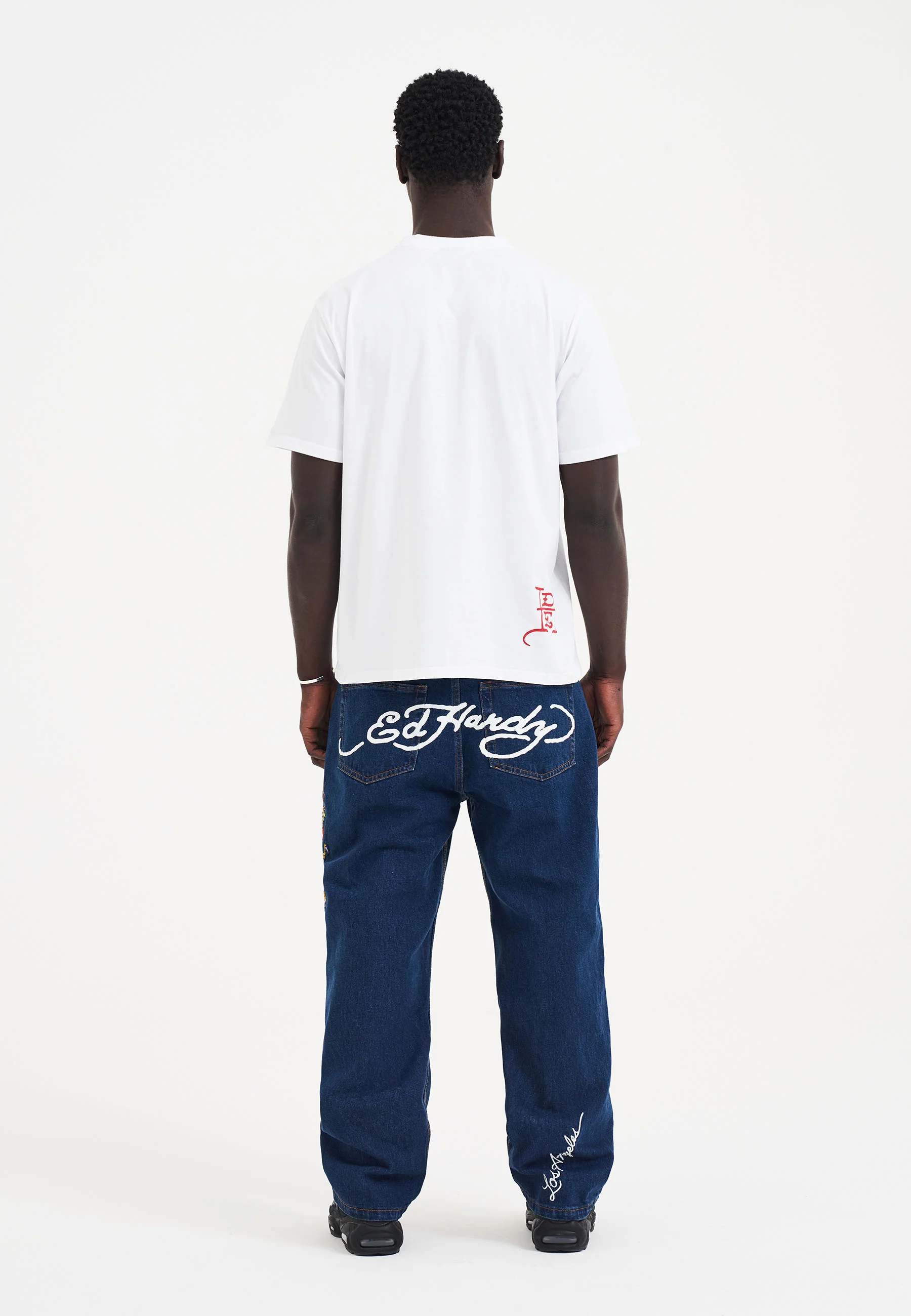 Mens Double-Panther T-Shirt - White - Image 4