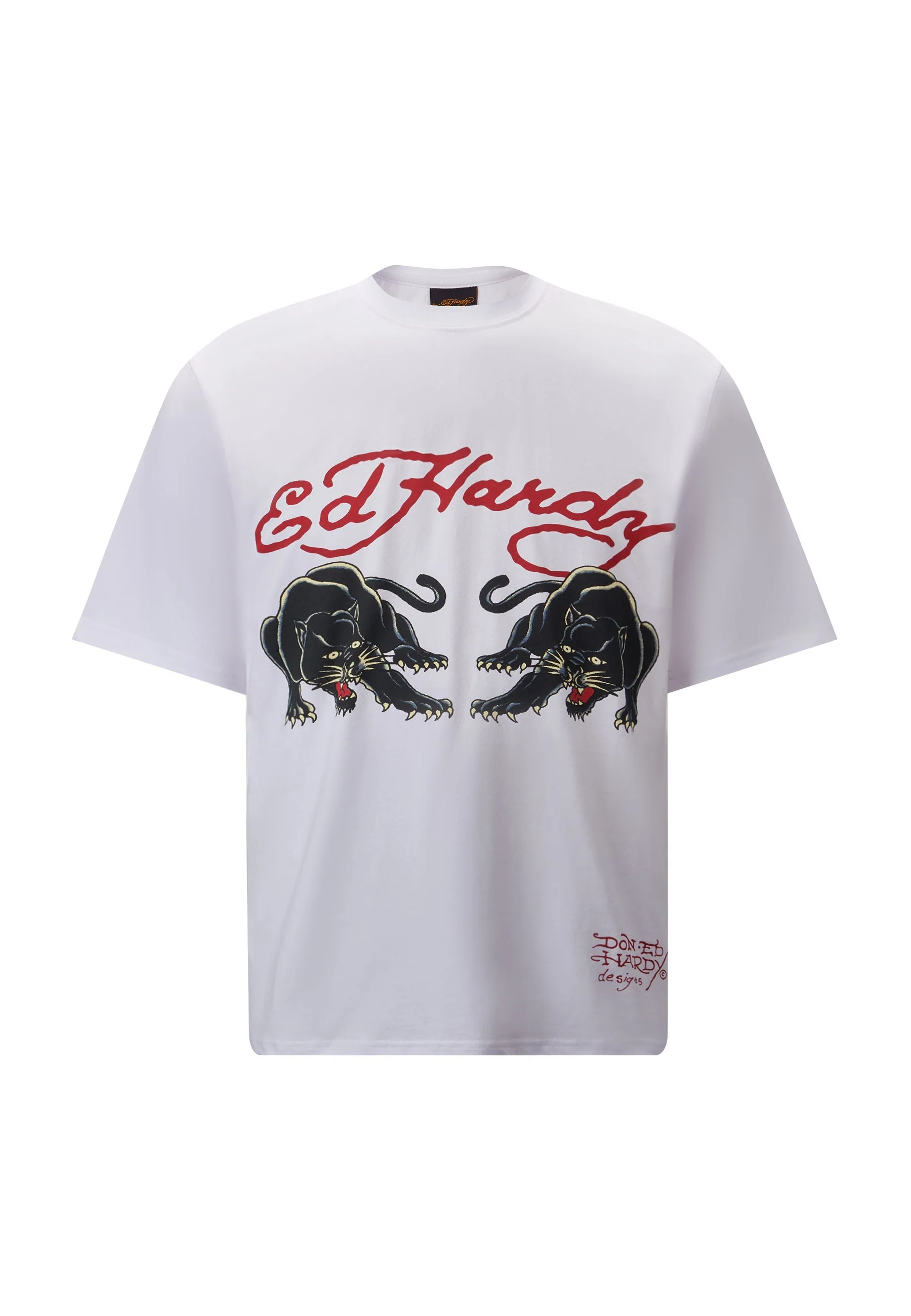 Mens Double-Panther T-Shirt - White - Image 5