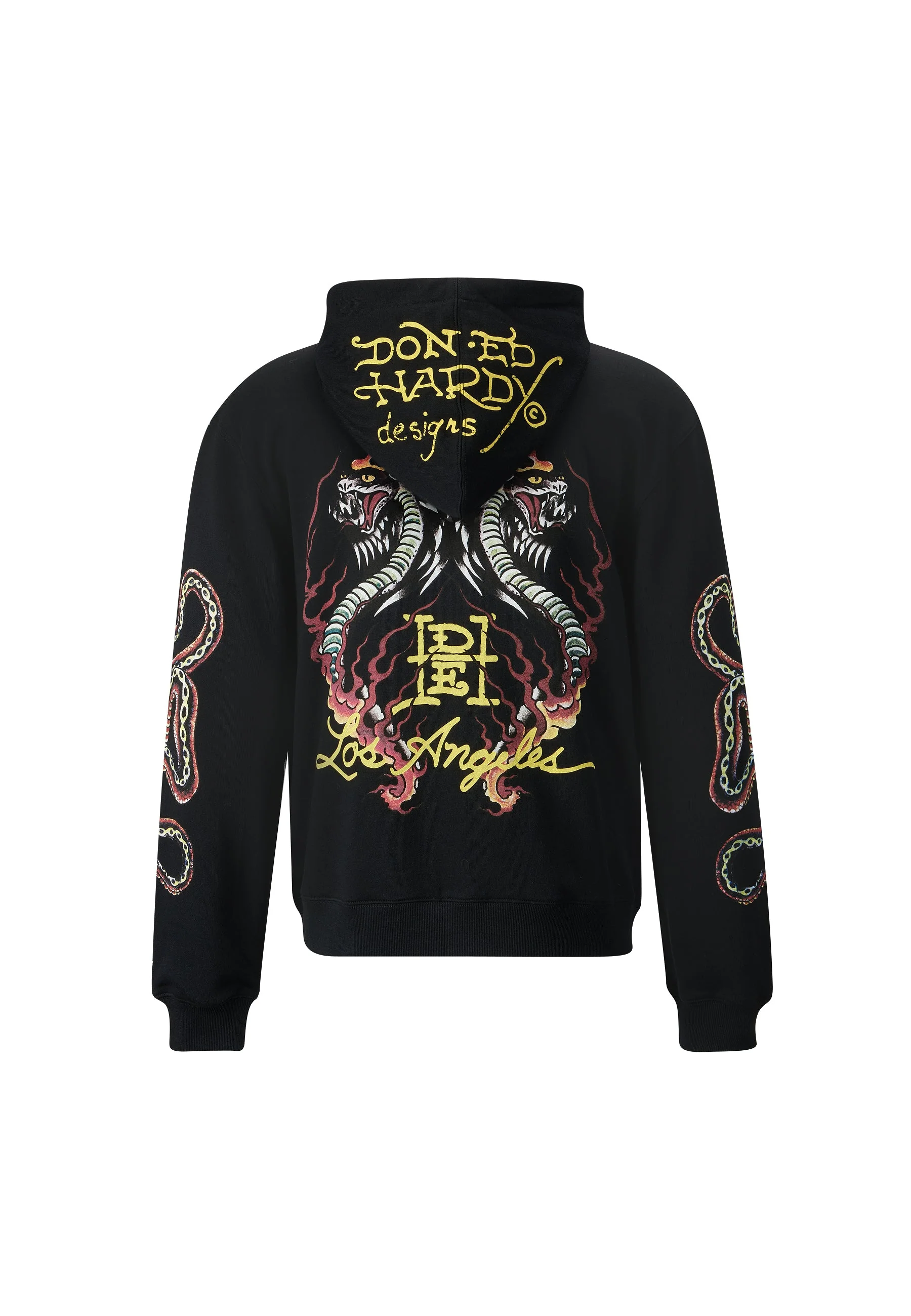 Mens Double-Venom Zip Thru Hoodie - Black - Image 6