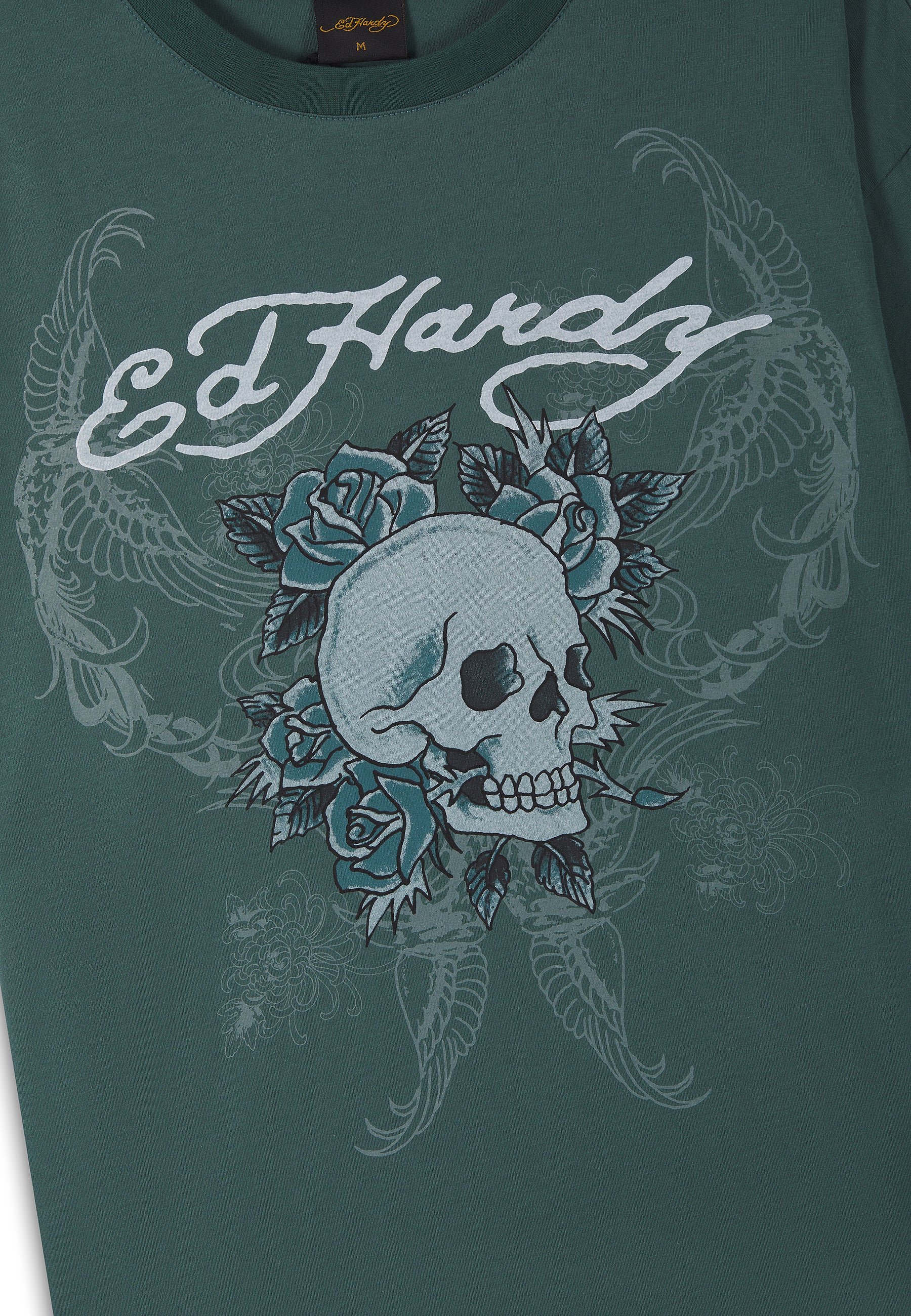 Mens 1971 Skull Double Layer Relaxed T-Shirt - Green - Image 10