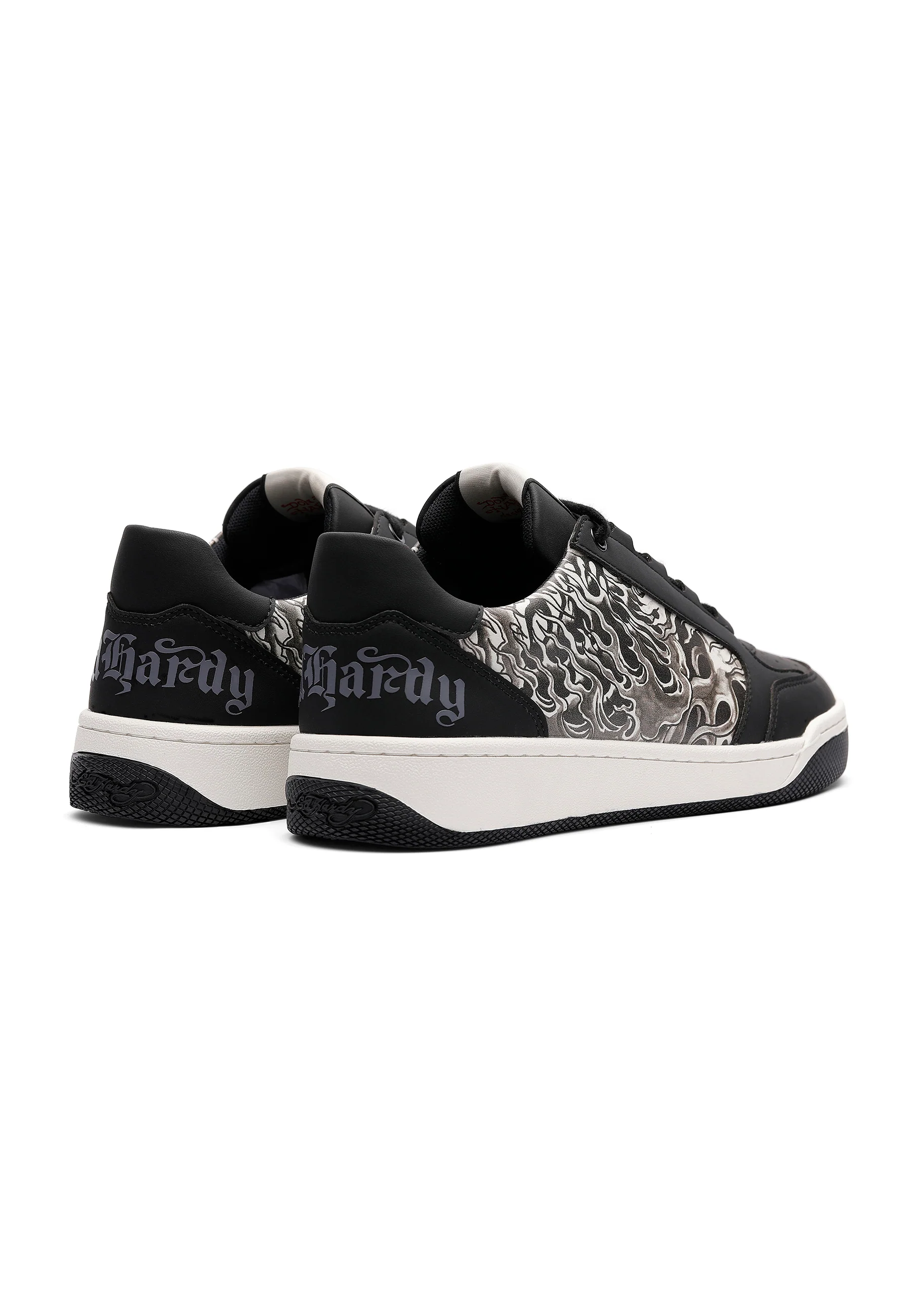 Mens Ace Low - Flames - Black/White - Image 3