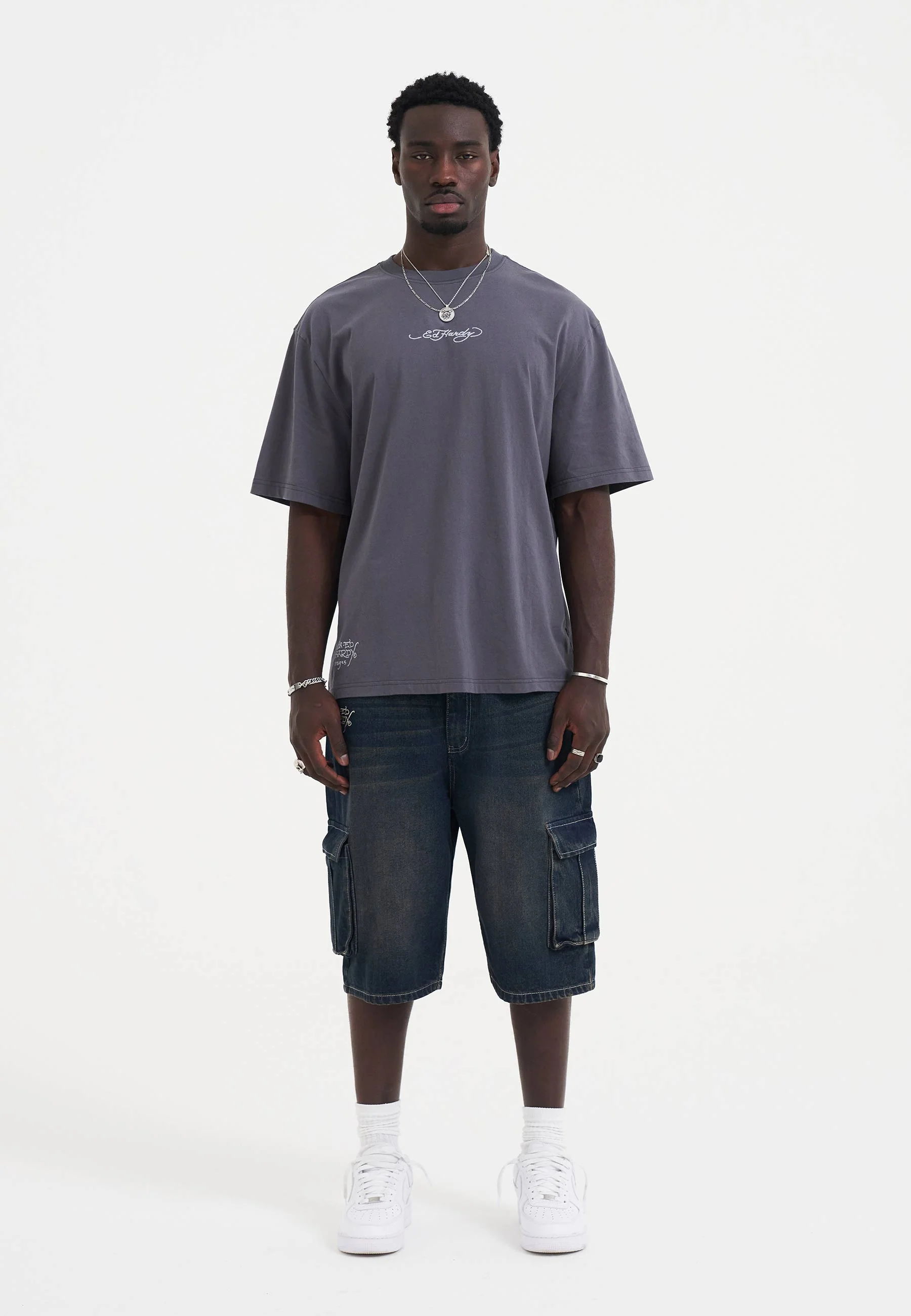 Mens Don Wolf Eagle Panther Relaxed T-Shirt - Charcoal - Image 3