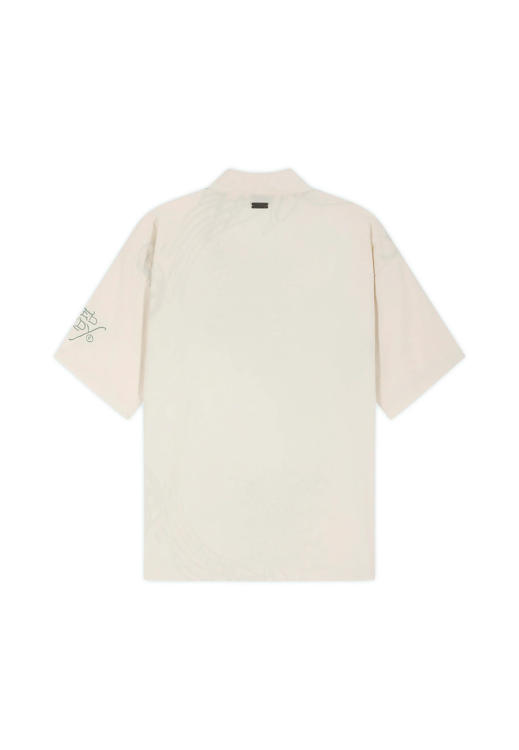 Mens Ed Hardy Gothic Relaxed Camp Shirt - Ecru - Image 8