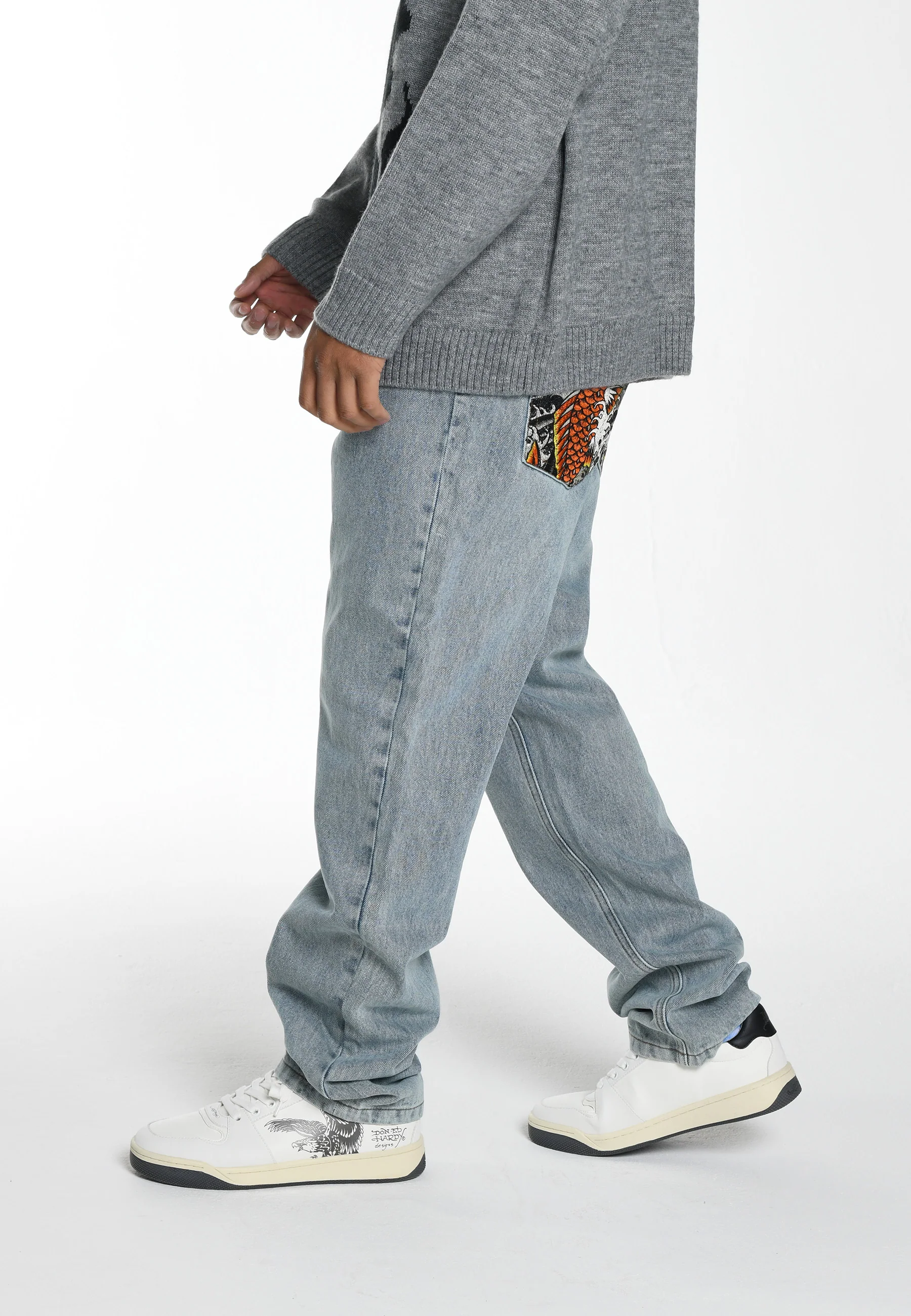 Mens Koi-Merge Denim Trousers Jeans - Blue - Image 4