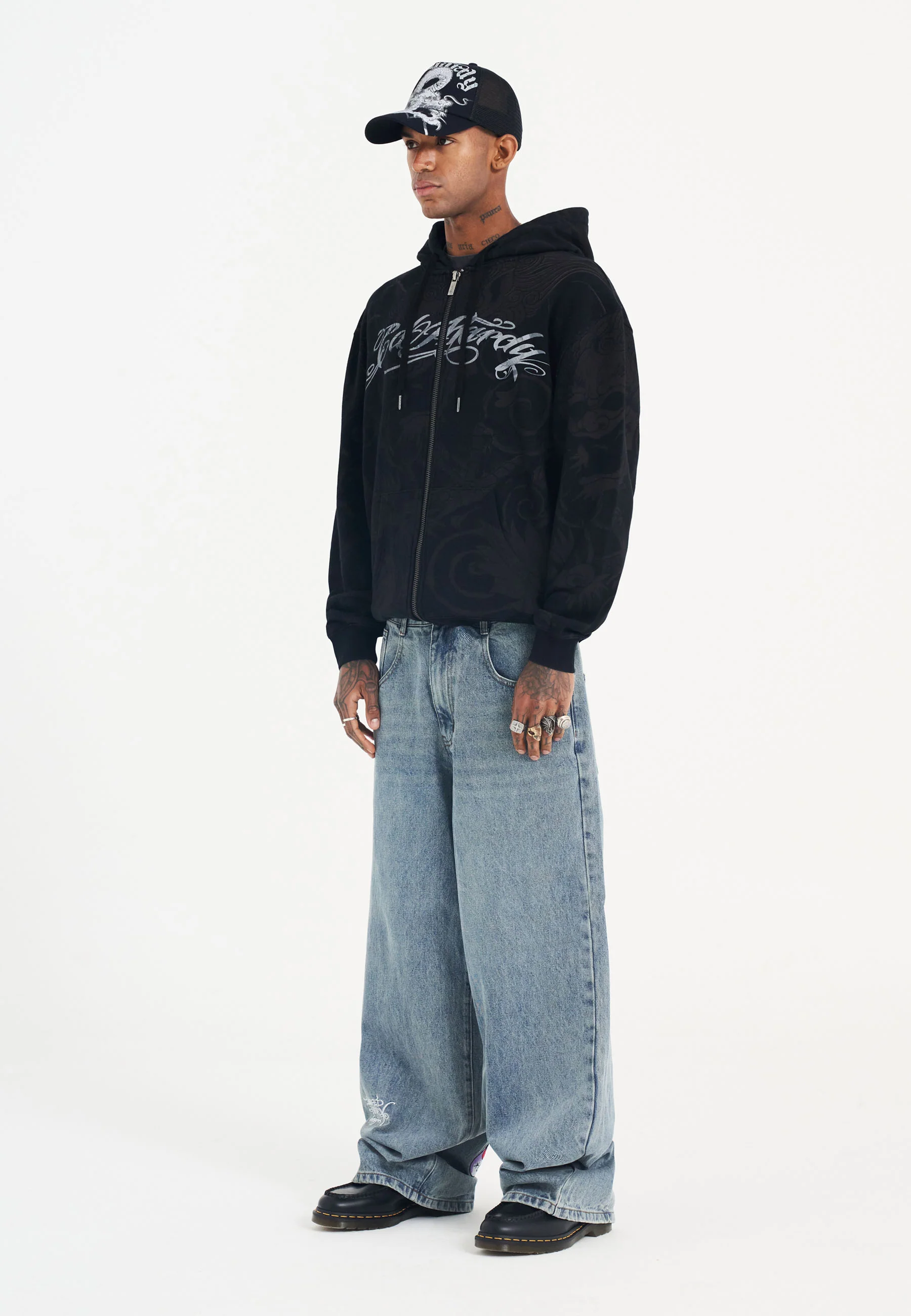 Mens Nyc Skull Xxtra Denim Trousers Jeans - Blue - Image 3