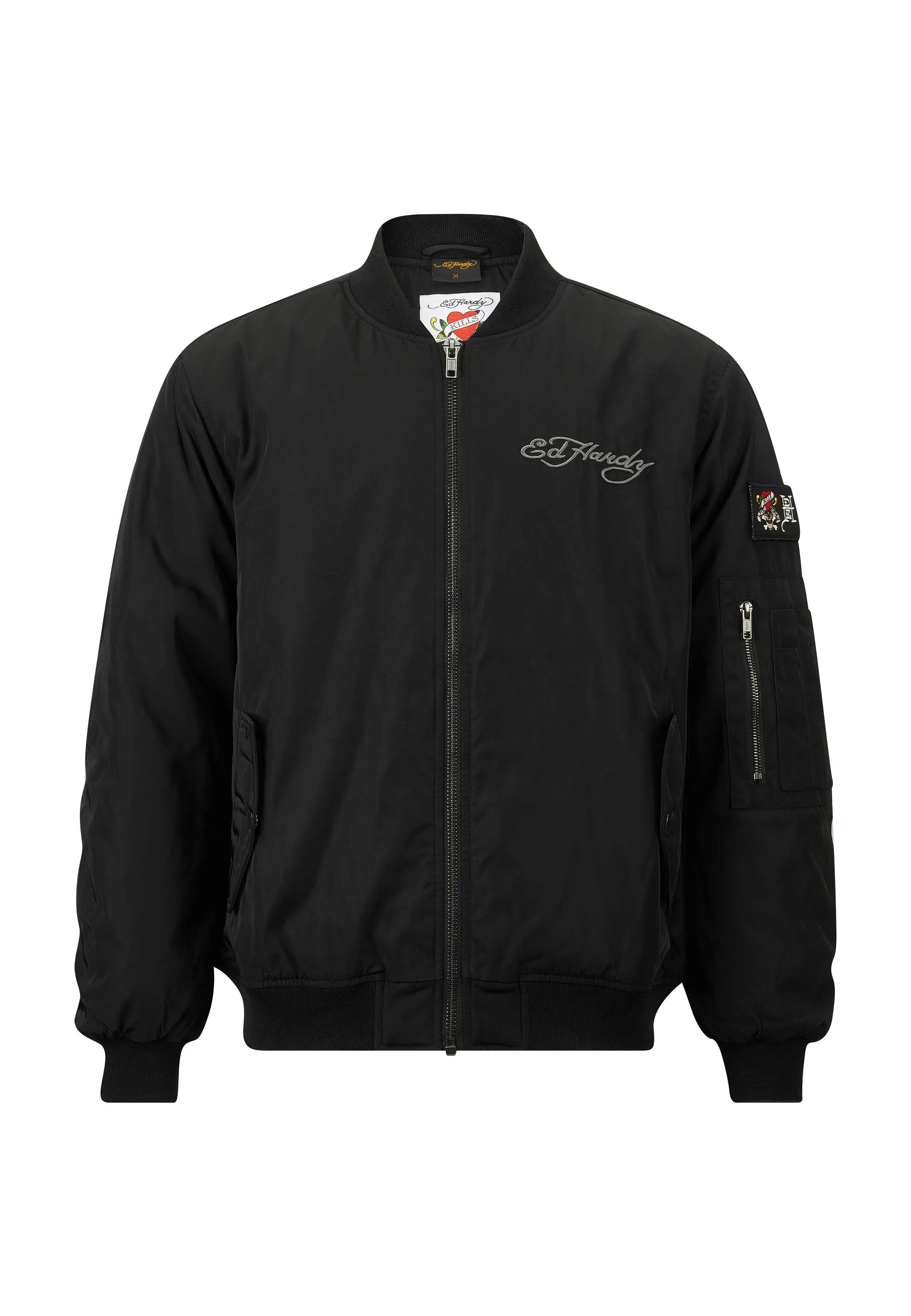 Mens Tonal Double Venom Ma1 Bomber Jacket - Black - Image 10