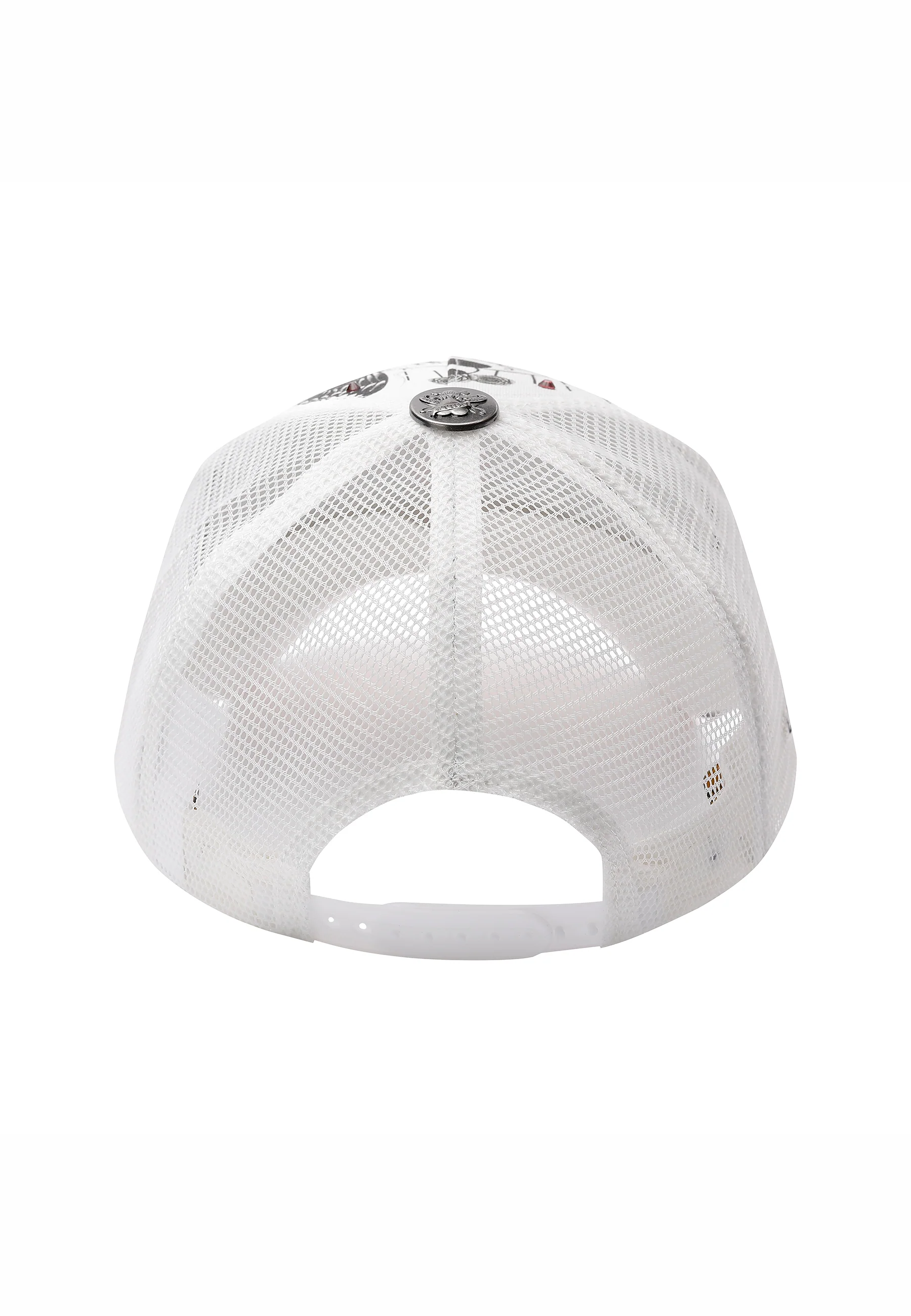 Unisex Death Or Glory 6 Panel Embellished Trucker Cap - Coconut Milk - Image 3
