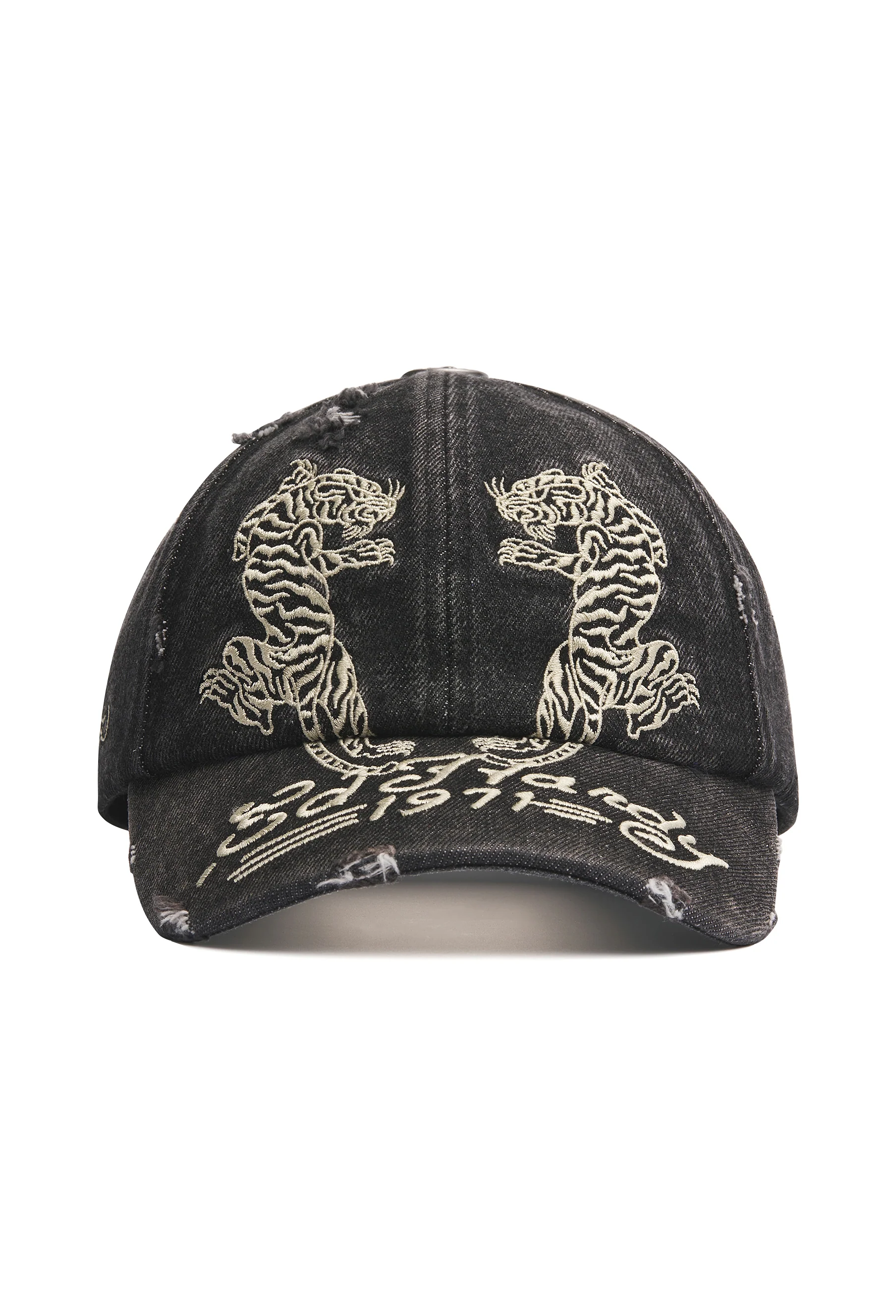 Unisex Desert Tiger 5 Panel Trucker Cap - Black - Image 3