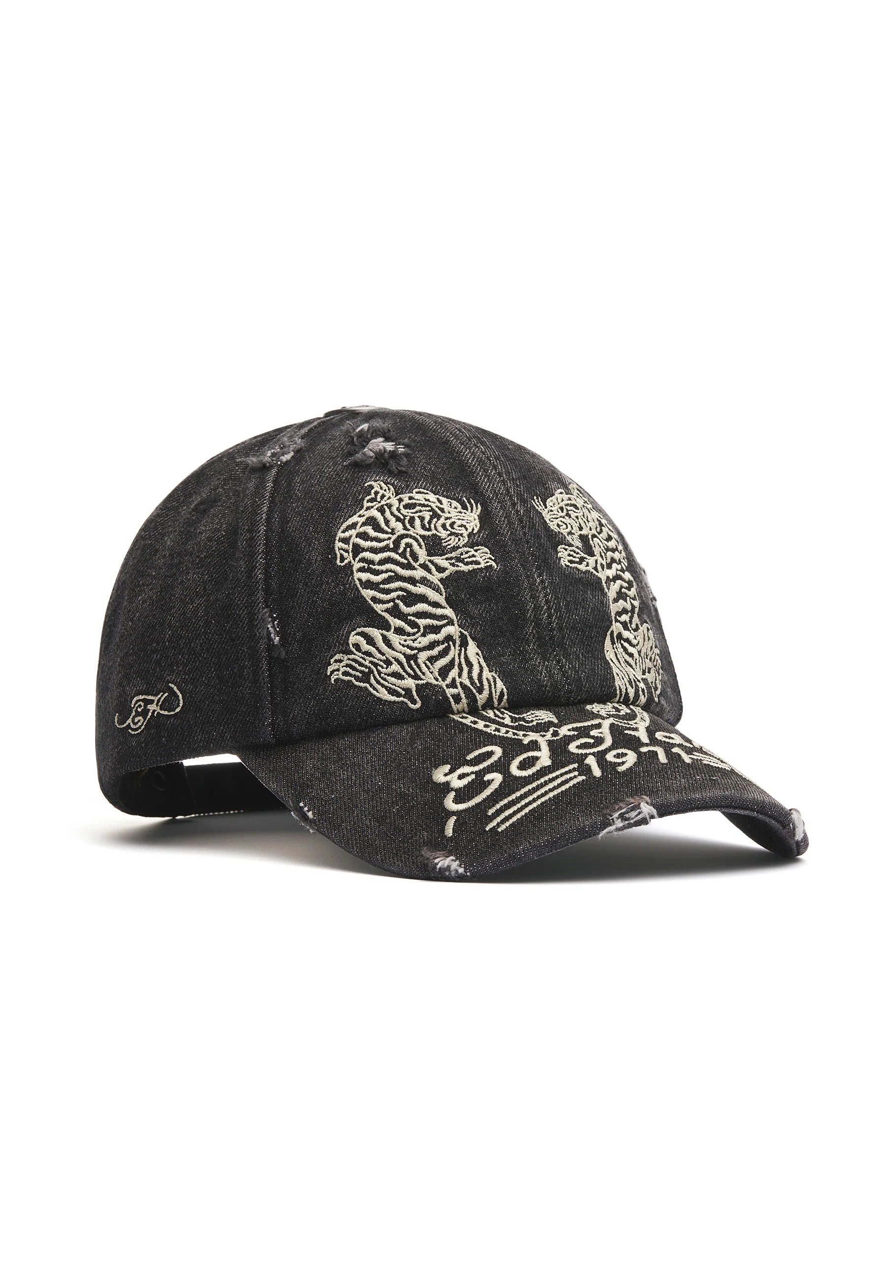 Unisex Desert Tiger 5 Panel Trucker Cap - Black - Image 4
