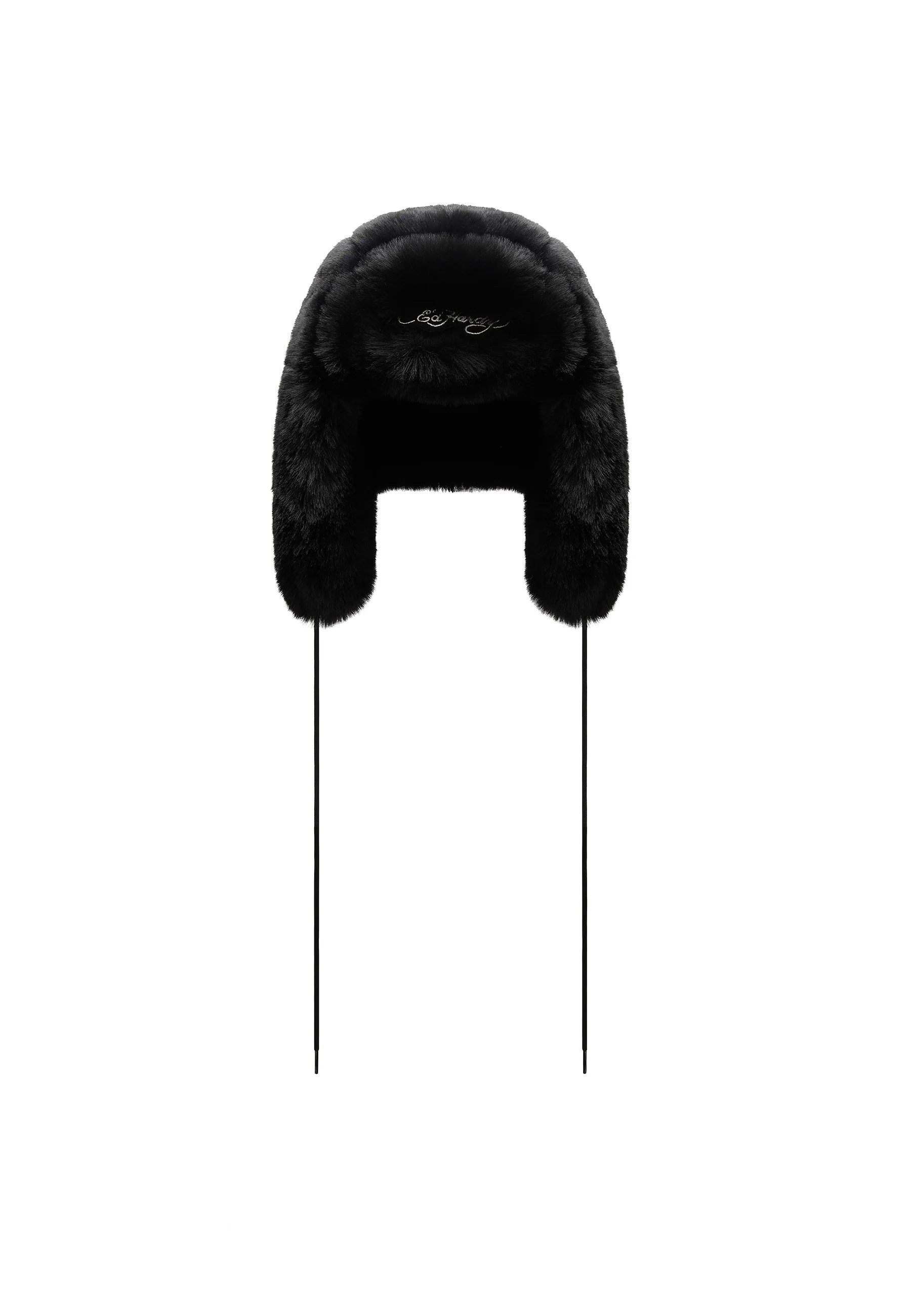 Unisex Floral Trapper Hat - Black - Image 3