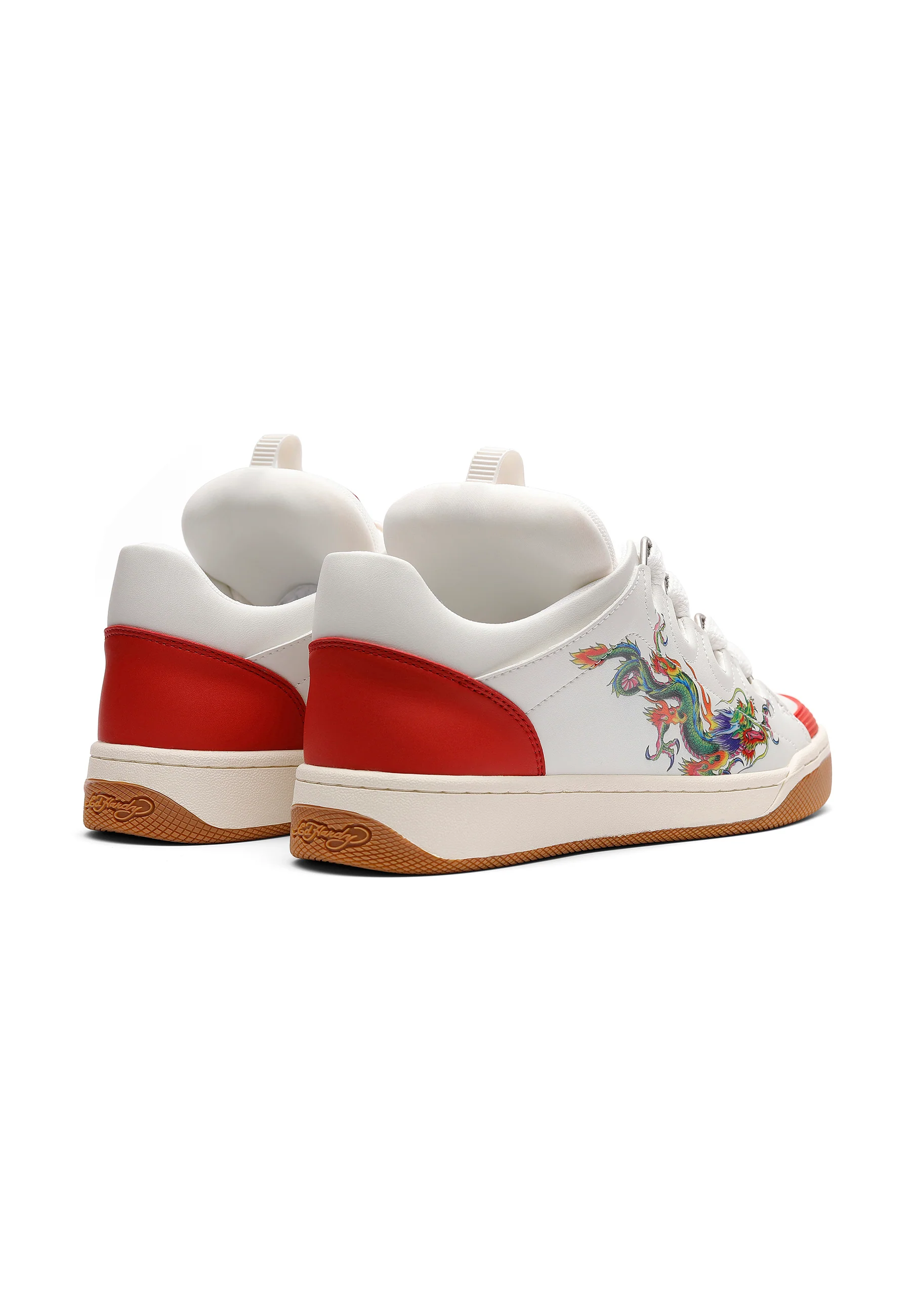 Womens Hardflip Low - Dragons - White/Red - Image 3
