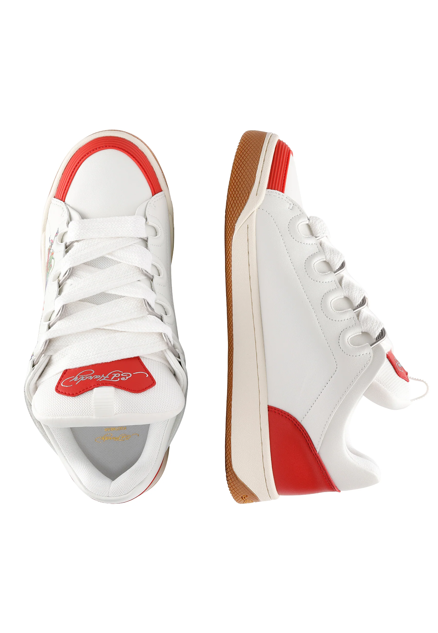 Womens Hardflip Low - Dragons - White/Red - Image 4