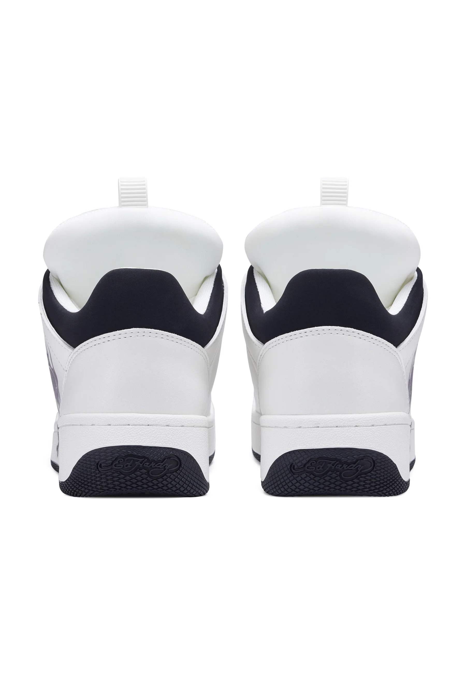 Womens Hardflip Low - Flaming Skull - White/Black - Image 5