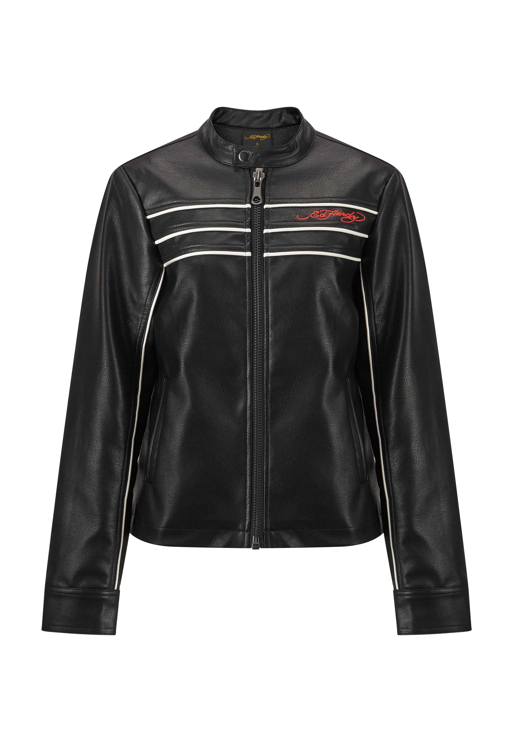 Womens Til Death Vegan Leather Biker Jacket - Black - Image 5